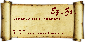 Sztankovits Zsanett névjegykártya